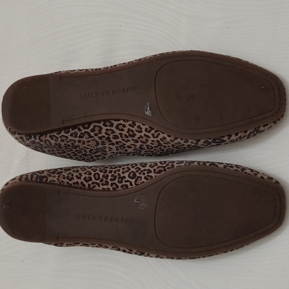 Lucky Brand Women's Size 6M 'Alba' Leather Animal Print Loafer - Picture 8 of 10
